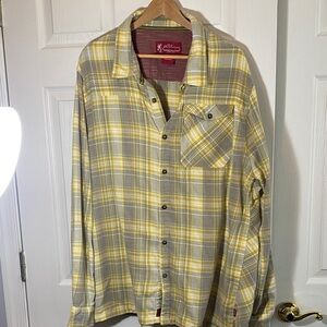Browning Yellow and Gray Plaid Long-Sleeve Button-Up Shirt
